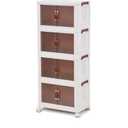 Stackable Storage Organiser - Space-Efficient Plastic Storage Bin with Doors ...