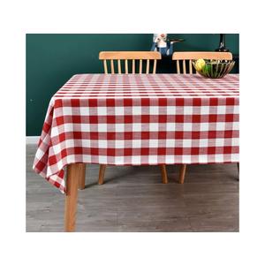 Yofori Gingham Table Cloth for Rectangle Tables Green Checkered Plaid Tablecloth Heavy Duty Cotton Blend Washable & Wrinkle Table Cover for Outdoor Kitchen Dining Picnic Camping (60x84 Inch)