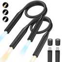 2 PCS LED Neck Reading Lights, 3 Color & 3 Brightness Options, 380° Adjustable Rechargeable Reading Lights for Books in Bed, Black Book Accessories, Ideal for Reading, Knitting, Repairing