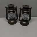 2 Pack Bronze Vintage 4 Modes Light LED LanternsRechargeable Dancing Flame Lanterns Decorative Outdoor&Indoor, Remote Control Waterproof Hanging Lights for Camping,Patio Garden Pathway