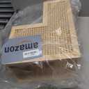 Wood Stair Basket with Handles,Wicker Step Storage Basket -Natural