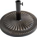 C-Hopetree 31 lb Heavy Duty Round Base Stand for Patio Outdoor Market Table Umbrella, Bronze