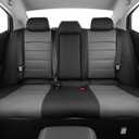 Coverdream Camry Seat Covers Full Set for 2025 2026 Toyota Camry Hybrid (LE,SE,Nightshade),Fully Covered,Luxury Waterproof Leather Car Seat Protector(Black/Gray)