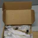 goldenwarm 10 Pack 5 Inch Black and Gold Cabinet Pulls Square Drawer Handles Hardware for Kitchen Dresser Bathroom (5in hole center)