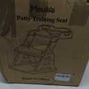 Meulife Potty Training Seat, Upgrade 2 in 1 Potty Training Toilet for Toddler, Toddler Toilet Seat for Boys Girls with Support Bar, Anti-Slip Pad and Step Stool (Grey) 