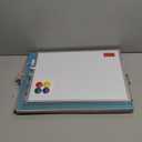 Dry Erase White Board, 16inX12in Large Magnetic Desktop Whiteboard with Stand, 10 Markers, 4 Magnets, 1 Eraser, Portable Double-Sided White Board Easel for Memo to Do List Desk Office