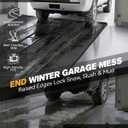 Garage Floor Mat, Containment Mats for Under Car with Raised Edge Waterproof, Non-Slip Heavy-Duty 1000D PVC for Floor Against Snow, Rain & Mud