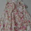 Women Floral Corset Dress, Boho Summer Spaghetti Straps Square Neck Casual Midi Dress Flowy Slit Bustier Dresses (X-Large, White+pink Floral)