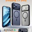 TOCOL for iPhone 17 Pro Case, Compatible with Magsafe, Built-in Magnets, Full Camera Protection, Drop Protection, Translucent Matte for iPhone 17 Pro Phone Case 6.3 inch (Black)
