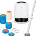 Disposable Toilet Brush,with 24 Refill Heads and Holder,Clean Brush Starter Kit,with 1 Toilet Wand, 1StorageCaddy and,3Fragrant Tablet, Toilet Wand Kit,Deep Cleaning Bathroom.