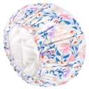 Aquior Shower Caps, Double Layer Waterproof Shower Cap for Women, Reusable Large Shower Cap for all Hair Lengths with EVA Lining, Soft Bath Shower Caps