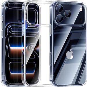 Maledan for iPhone 17 Pro Max Case Crystal Clear - Anti-Yellowing Transparent 17 Pro Max Phone Case, Shockproof Military Protection Bumper Cover for Apple iPhone 17Pro Max Accessories, Diamond Clear