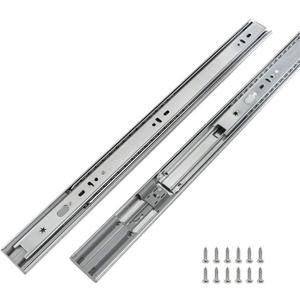 LONTAN 2 Pairs 22 Inch Soft Close Drawer Slides Heavy Duty Dresser Drawer Glides Metal Ball Bearing and Full Extension Kitchen Cabinet Rails 100 LB Capacity