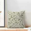 CXMEIFLY Easter Pillow Covers 16 x 16 Inch Set of 2 for Sage Green Spring Wild Flower Bunny Decor Throw Pillows Rabbit Floral Plant Outdoor Farmhouse Decorative Cushion Cases for Couch Bed Decoration