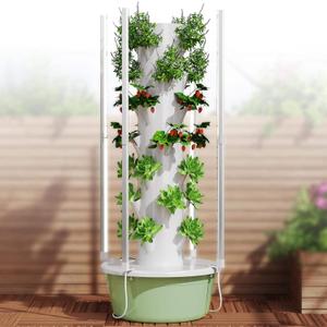 Hydroponic Growing Kit System, Tower Garden Hydroponic Tower with 4 LED Grow Lights, 7 Layer 28 Pots Planter, Indoor Herb Garden Planter for Lettuce, Veggies, and Fresh Greens