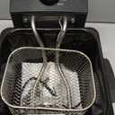 Elite Gourmet EDF1607# 800-Watt Mesh Basket 1.6 Quart / 6.5 Cup Oil Capacity, Electric Immersion Deep Fryer with Temperature Knob and Lid with View Window, stainless steel