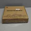 Corner Bread Box for Kitchen Countertop, Black Bread Storage Container for Homemade Bread, Two Layer Breadbox under Cabinet Mount, Large Bread Holder for Kitchen Counter, Pantry Shelf