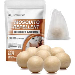 Mosquito Repellent Outdoor Patio, Mosquito Repellents Indoors, Natural Mosquito Repellent Balls, Mosquitoes Repellant for Yard/Camping, Mosquito Deterrent,120 ft and 60-90 Days-8P
