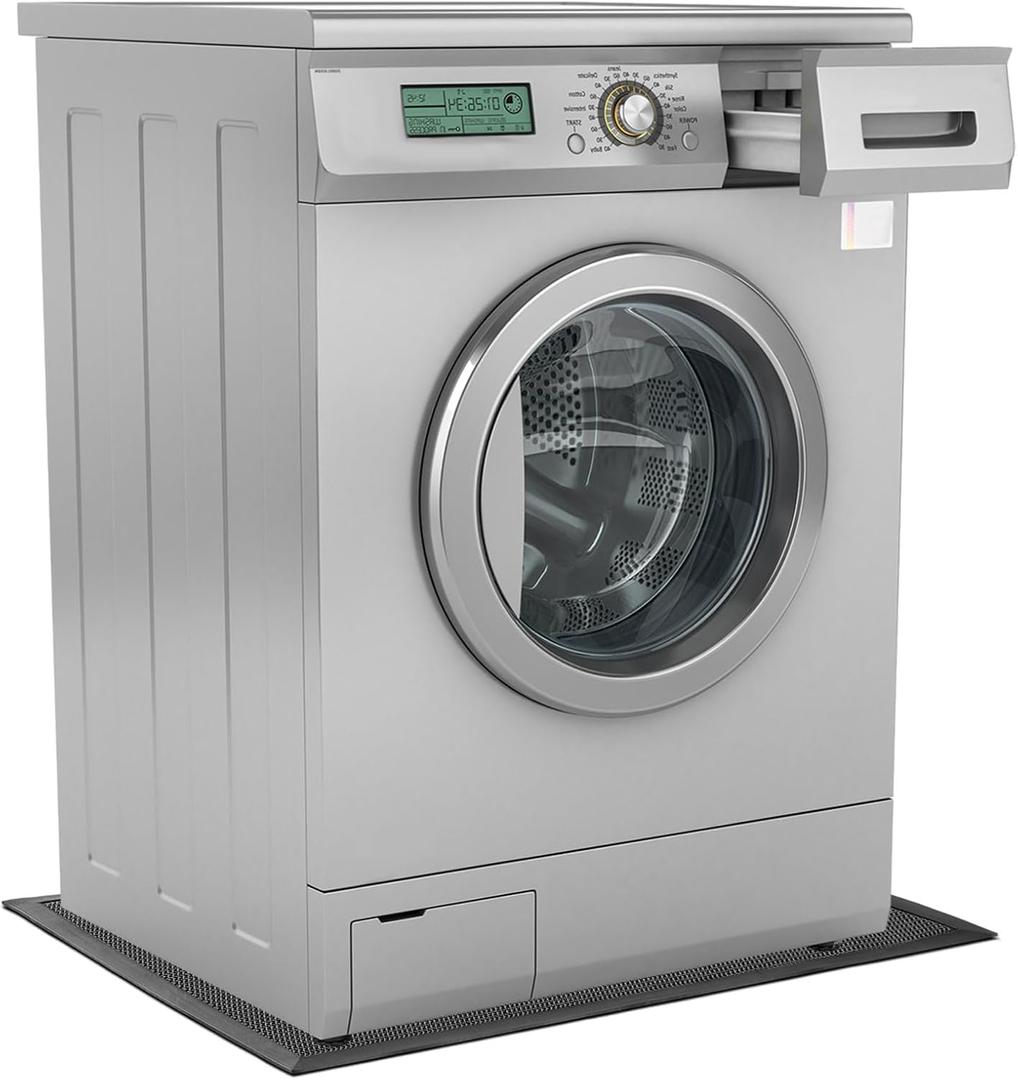 Nuanchu 10mm x 32 x 29in Extra Large and Thick Mat for Under Washer and Dryer, Waterproof Floor Pad, Laundry Machine Non-Slip Shockproof Pad for Floor Protection, Shock Absorbing, Noise Reducing