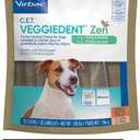 C.E.T. Veggiedent Fr3sh & Zen Plaque and Tartar Control Chews for Dogs, S | Calming dog dental chews, L-theanine dog calming chew, plant based chews, VOHC approved for plaque & tartar