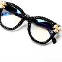 ICARA Oversized Christmas Bling Rhinestone Reading Glasses for Women Christmas Party Ladies Readers
