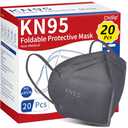 ChiSip KN95 Face Mask 20Pcs, 5 Layer Design Cup Dust Safety Masks, Breathable Protection Respirator Against PM2.5 Dust Bulk for Adult, Men, Women, Indoor, Outdoor Use, Gray