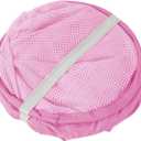 Portable Mesh Pop Up Laundry Hamper Pink Vertical Collapsible Laundry Basket With Strong Handles for Easy Storage, Suitable for Bedroom, College Dorms, Travel, RV