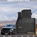 3W Floor Mats Fit 2017-2025 Mazda CX-5, Heavy-Duty TPE All-Weather