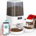Automatic Cat Feeder with App Control, 5L Food Dispenser for 2 Cats, 2.4/5G WiFi, Dual Power, Programmable Portions, Anti-Jam & Fresh-Lock, Stainless Steel Bowls, Easy to Clean