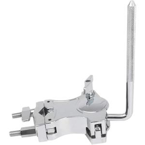 MILISTEN Drum Clamp Alloy Melodic Tom Cowbell Holder Expansion Clip for Music Instrument Silver