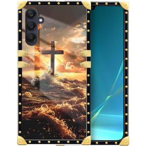 Compatible with Samsung Galaxy A25 5G Case,Dusk Cross for Women Girls Exquisite Patterns Soft TPU Shockproof Protective Phone Case for Samsung Galaxy A25 5G
