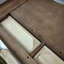 94" Fluted TV Stand with Power Outlet, Living Room TV Stand Walnut