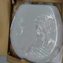 Mayfair Cameron Silver Toilet Seat, Non Slip Heavy Duty Wood, Easy Clean, Made in USA, Round