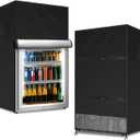 Outdoor Refrigerator Cover Dustproof Freezer for Protecting Upright Freezers/Beverage Refrigerator Compact 3.0 Cubic Foot Freezer Covers Outdoor (Black, 22" x 23" x 34")
