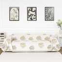 MEETSKY Couch Cover for Dogs Sofa Covers Washable, Simple Modern Geometric Jacquard Sofa Slipcover for 3 Cushion Couch Covers for Dogs, Use Thick Soft Fabric Couch Protector, 91" x 118", Khaki