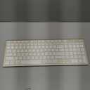 Wireless Keyboard and Mouse, USB Type C Rechargeable Slim Silent Keyboard Mouse, Compact Full-Size Keyboard with Number Pad and Cover for Windows, macOS, PC/Computer/Laptop - Gold