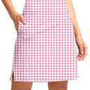 Viodia 18" Skorts for Woman with Pockets High Waisted Golf Tennis Skirts Knee Length Long Skort for Women Dressy Casual, Medium