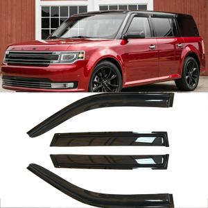 4pcs Original Shatterproof Rainproof Side Window Wind Deflectors for Ford Flex 2009-2019,Tape-on Rain Guard Sets,Nice Looking Window Visors for Cars,Vent Deflector for 09-19 Flex 94079