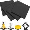 OULEME RV Leveling Block Flex Pads, 8.5” Rubber Jack Pads, Anti-Vibration & Anti-Slip Mats, for Camper Travel Trailer Jacks & Stands & Stabilizers on Uneven Surfaces, 4-Pack 218*218*19