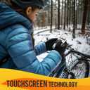 ATERCEL Gloves for Women Cold Weather, Winter Gloves Men,Touch Screen Warm Waterproof Glove for Cycling, Running, Driving (Black, M)