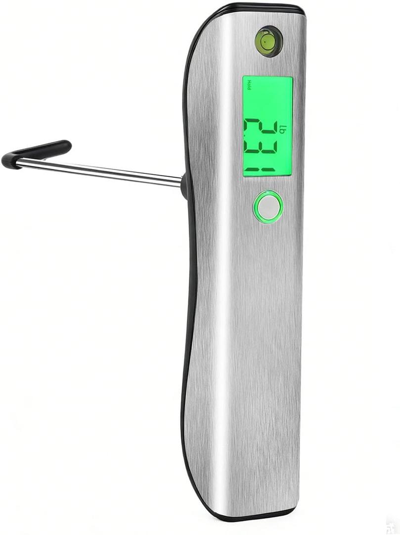 Digital Trigger Pull Gauge 0-110 lb, 0.2 lb Resolution, High Precision Trigger Pull Scale with Accurate Readings, Backlit LCD, Built-in 1M/3FT Tape Measure, 2 AAA Batteries Included