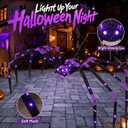 6.8 FT Giant Spider Halloween Decorations, 128 LED Light Up Spider
