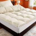 Deluxe 100% Organic Wool Mattress Topper Queen Size (Beige,(60"x80"))