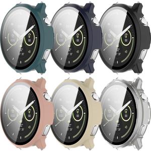Hard PC Bumper Intended for Garmin Venu 4 Case 41MM 45MM Smartwatch Screen Protector All-Around Shell Shockproof Protective Cover Accessories (6PACKS, 41MM)