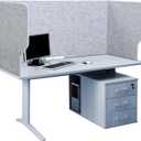 Dunzoom Large Desk Dividers for Students 47.3 x 15.7 Inch Acoustic Portable Fold Classroom Table Privacy Felt Boards for Workstation Office Home Furniture Partitions and Dividers(Gray), Classic