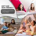 Breling Kids Air Mattress Fitted Sheets Compatible with Intex Cozy Kidz (Sheet Only) Toddler Inflatable Mattress Sheets for Kids Sleepover Party Travel Camping Airbed(White,2 Pcs), fit about 62.2 x 34.6 x 7 inches
