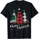 Merry Christmas with Trees T-Shirt , 2XL