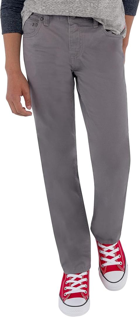 Levi's Boys' 511 Slim Fit Uniform Pants (16, Dark Gull Grey)