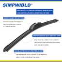 2 Factory Wiper Blades Replacement For 2009-2020-Honda-Fit/2011-2016-Hyundai-Elantra/2013-2014-Hyundai-Elantra Coupe Original Equipment Windshield Wiper Blades Set 28"+14" (Set of 2) U/J HOOK