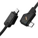 Aulumu M07 240W USB-C to USB-C Carbon Fiber Cable | USB 3.1 Gen2 10Gbps | 4K@60Hz Video Output Fast Charging | For iPhone 17/16/15 Pro Max, NVMe SSD, Galaxy S25/S24/S23 Ultra, MacBook Pro -Black 6.6FT
